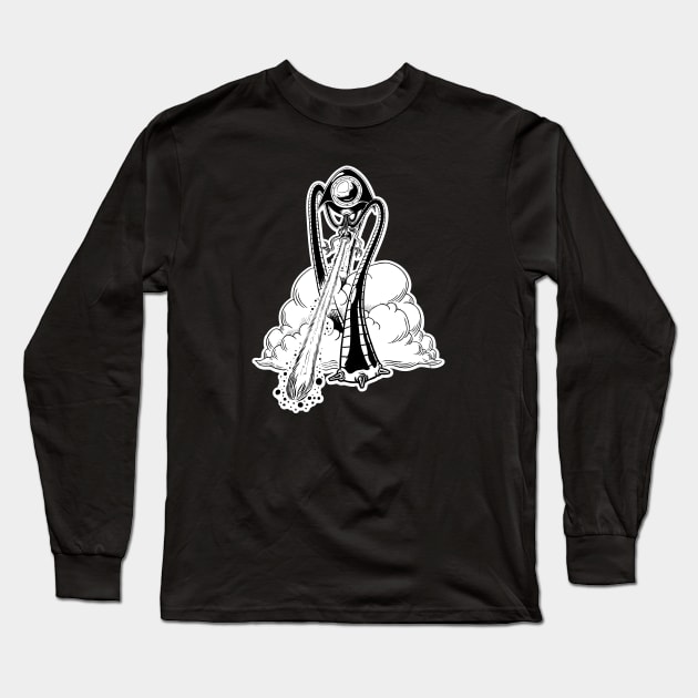 Martian Tripod Long Sleeve T-Shirt by cb-illustratie